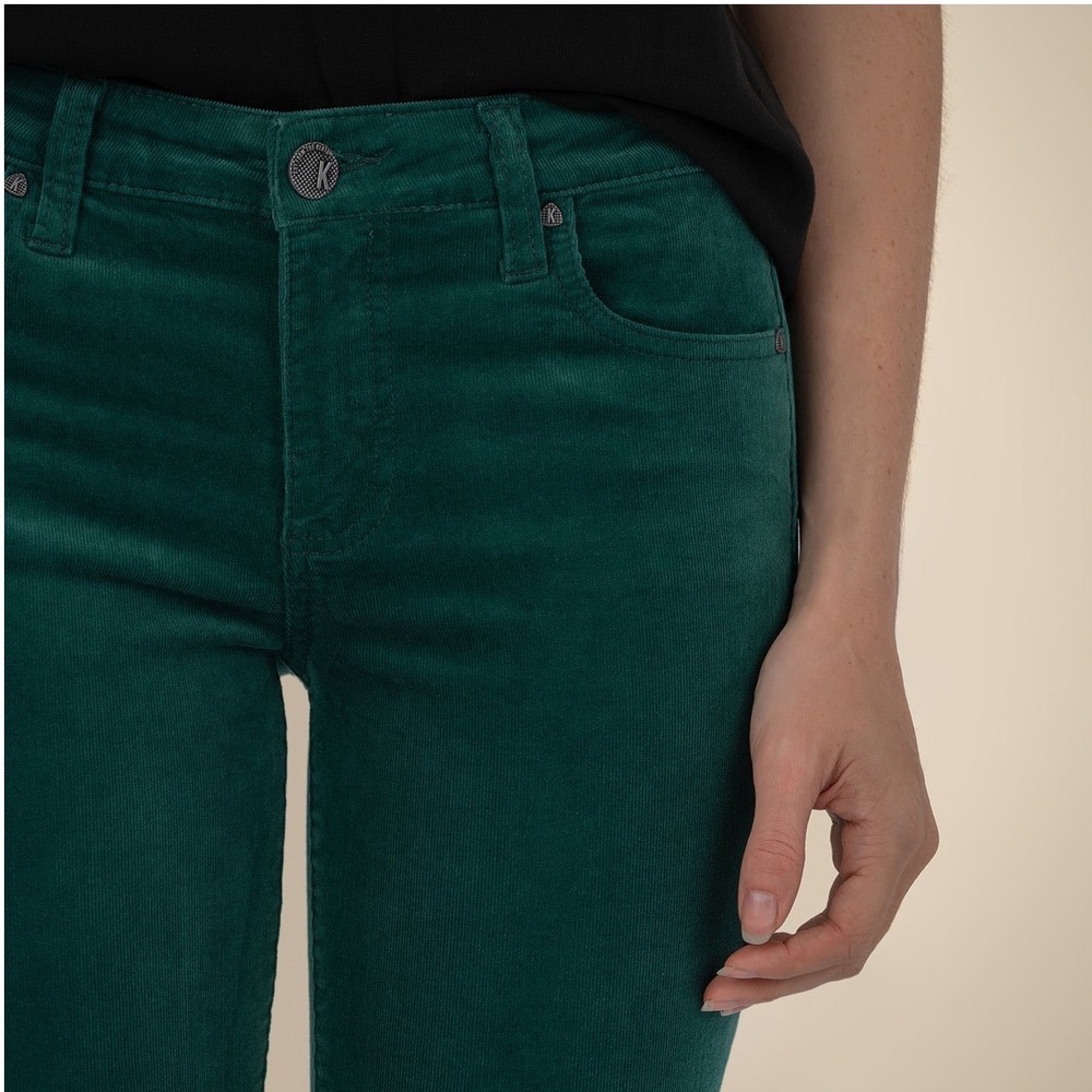 KUT FROM THE KLOTH Petite Green Diana Skinny Corduroy Pants | 6P - Picture 2 of 16